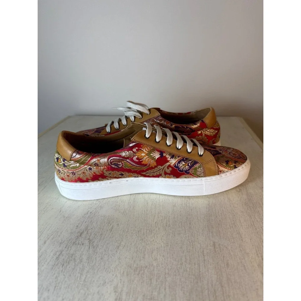 Taft Eden Paisley Jacquard Low Top Sneakers Men Size 42 Handcrafted in Spain New